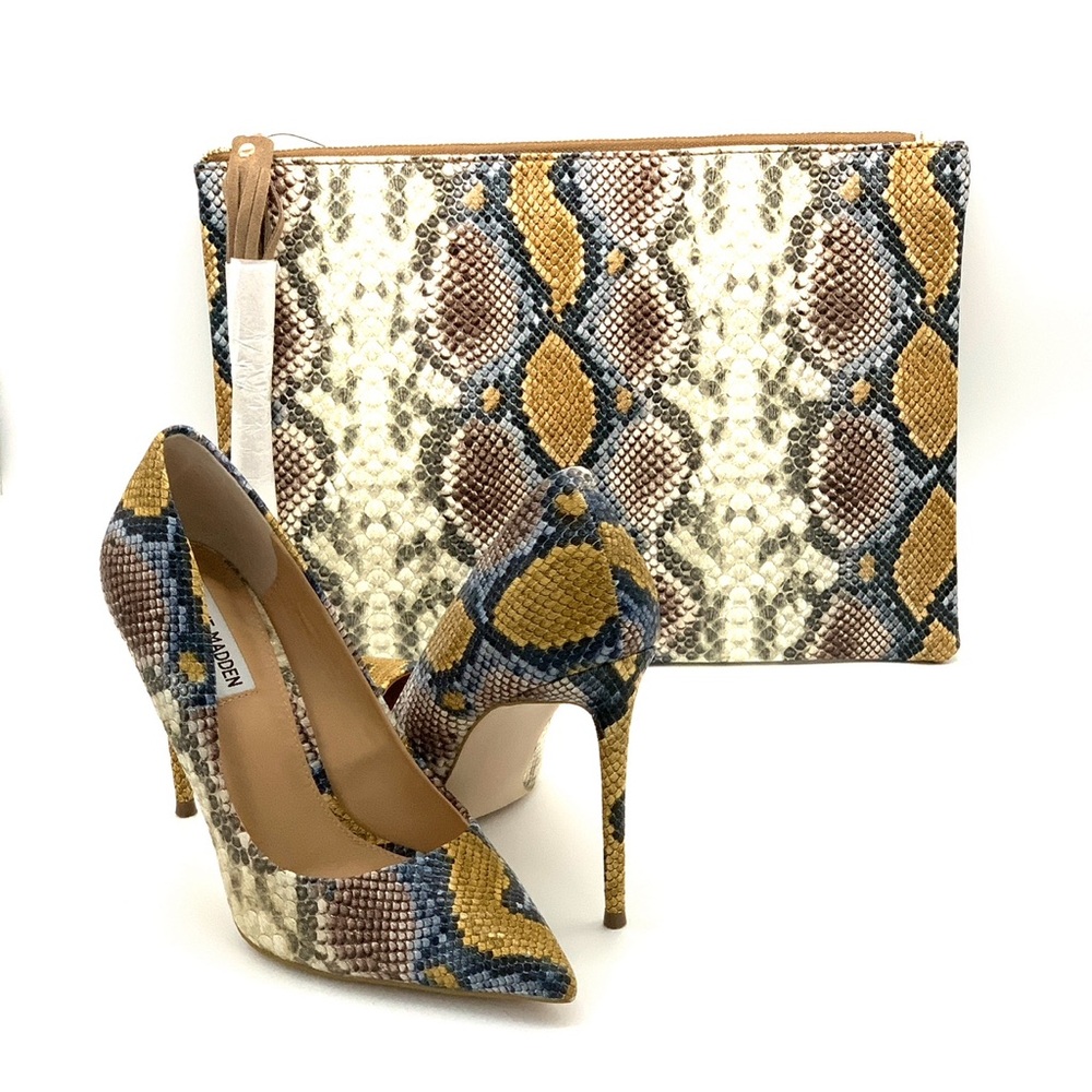 Steve Madden Multicolor Snake Print Heels